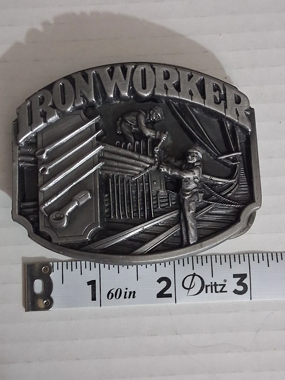 VTG 1990 Siskiyou Belt Buckle Co Iron Workers Union USA Made